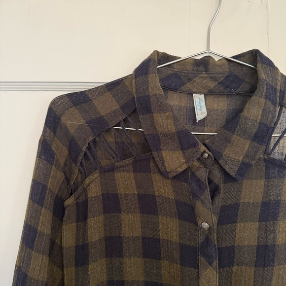Free People Flannel Shirt - Picture 2 of 3